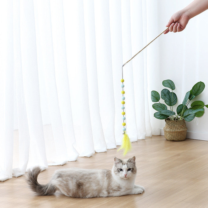 Pet String Wool Ball Feathers