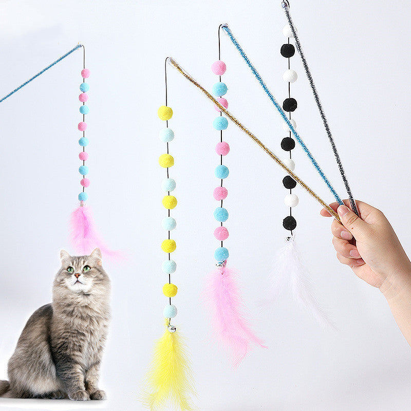 Pet String Wool Ball Feathers