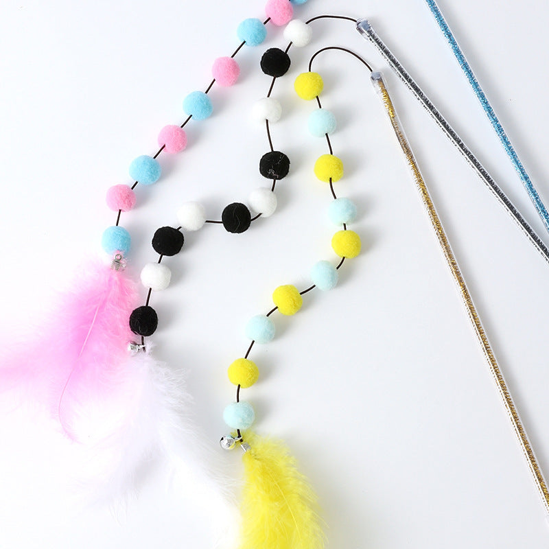 Pet String Wool Ball Feathers