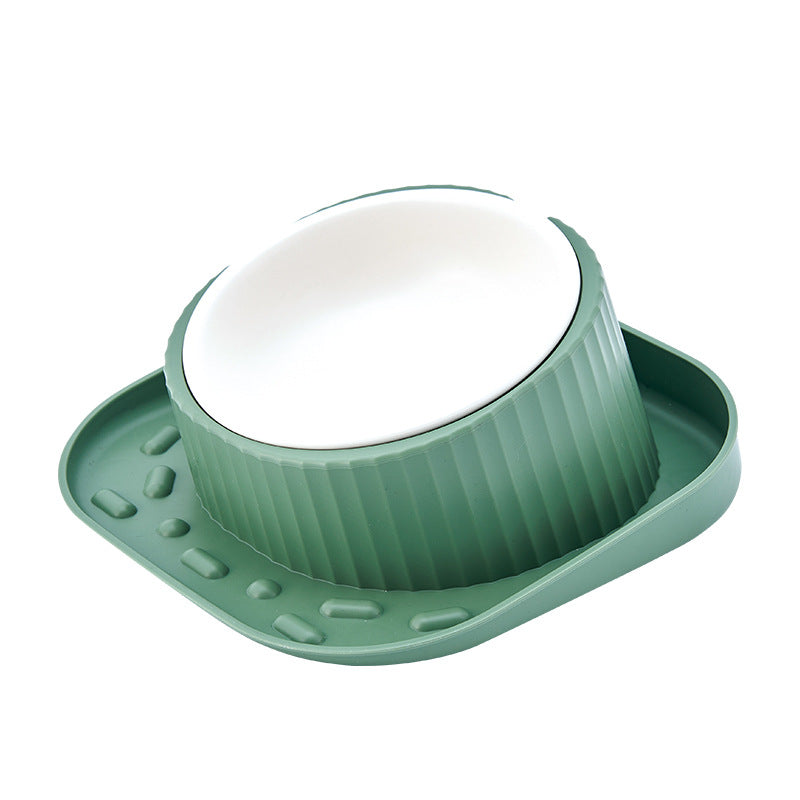 Wide-Mouth Ceramic Pet Bowl