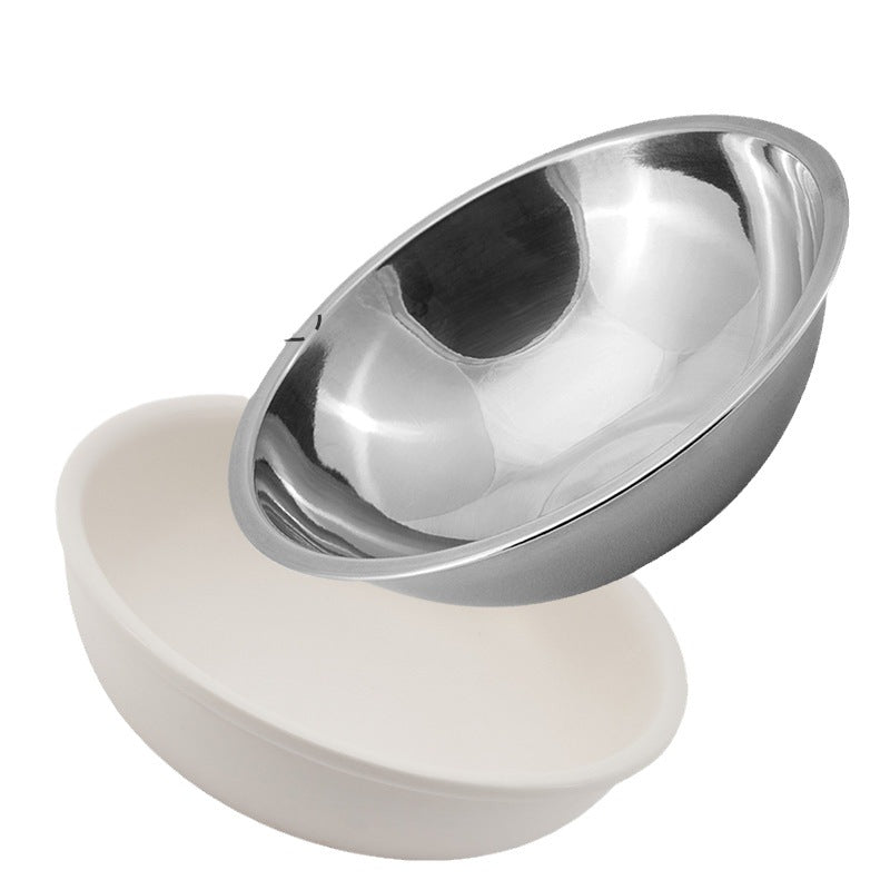 Wide-Mouth Ceramic Pet Bowl