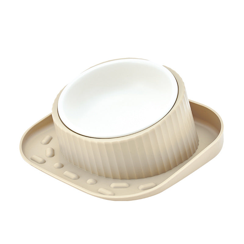 Wide-Mouth Ceramic Pet Bowl