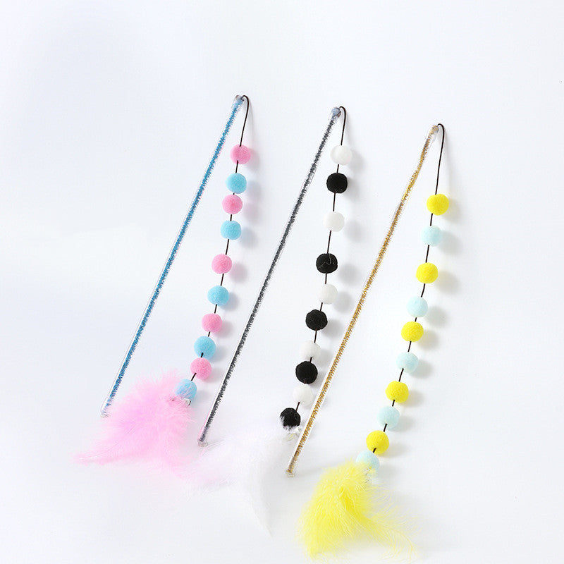 Pet String Wool Ball Feathers