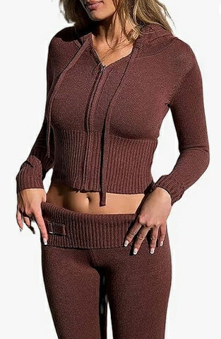 Knitted Hoodie Set