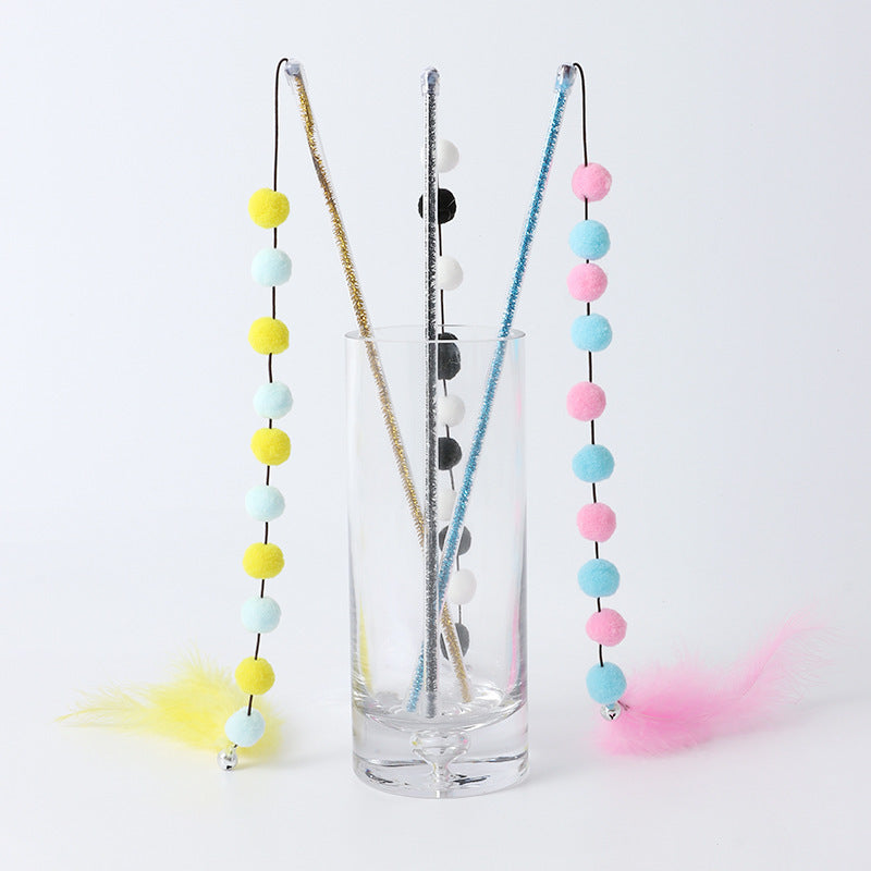 Pet String Wool Ball Feathers